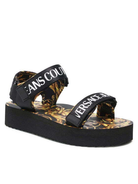 Versace Jeans Couture Γυναίκες Σανδάλια 72VA3SX4 Μαύρο 3 Versace Jeans Couture Γυναίκες Σανδάλια 72VA3SX4 Μαύρο