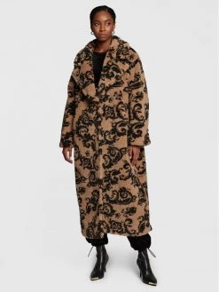 Versace Jeans Couture Γυναίκες Γούνες & Πανωφόρια από προβιά Δέρμα προβάτου Teddy 73HAT403 Καφέ Regular Fit