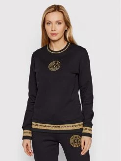 Versace Jeans Couture Γυναίκες Μπλούζες Μπλούζα Logo 72HAIT03 Μαύρο Regular Fit