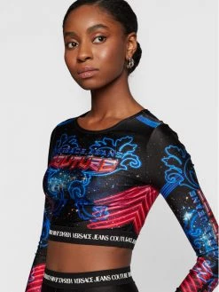 Versace Jeans Couture Γυναίκες Μπλουζάκια Μπλουζάκι 73HAH2A8 Σκούρο μπλε Slim Fit -Versace Jeans Couture Εκπτώσεις unnamed file 124