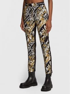 Versace Jeans Couture Γυναίκες Υφασμάτινα Παντελόνια Παντελόνι υφασμάτινο Cady 73HAA112 Μαύρο Regular Fit