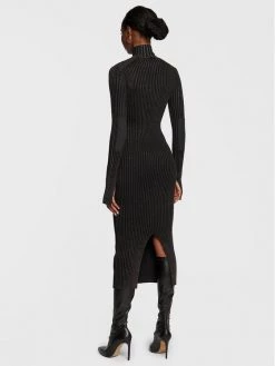 Versace Jeans Couture Γυναίκες Πλεκτά Φορέματα Φόρεμα υφασμάτινο 73HAOM11 Μαύρο Slim Fit -Versace Jeans Couture Εκπτώσεις unnamed file 133