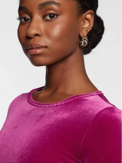 Versace Jeans Couture Γυναίκες Μπλουζάκια Μπλουζάκι 73HAH218 Μωβ Slim Fit -Versace Jeans Couture Εκπτώσεις unnamed file 139