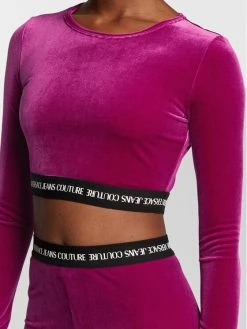 Versace Jeans Couture Γυναίκες Μπλουζάκια Μπλουζάκι 73HAH218 Μωβ Slim Fit -Versace Jeans Couture Εκπτώσεις unnamed file 140