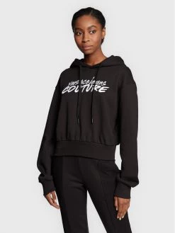 Versace Jeans Couture Γυναίκες Μπλούζες Μπλούζα Logo Brush 73HAIT16 Μαύρο Relaxed Fit