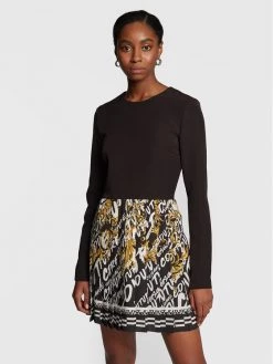 Versace Jeans Couture Γυναίκες Καθημερινά Φορέματα Φόρεμα καθημερινό 73HAO923 Μαύρο Regular Fit