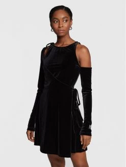 Versace Jeans Couture Γυναίκες Κοκτέιλ Φορέματα Φόρεμα κοκτέιλ 73HAO911 Μαύρο Regular Fit