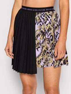 Versace Jeans Couture Γυναίκες Mini Πλισέ φούστα 73HAE8A1 Μαύρο Regular Fit