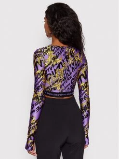 Versace Jeans Couture Γυναίκες Μπλουζάκια Μπλουζάκι 73HAH218 Μωβ Slim Fit -Versace Jeans Couture Εκπτώσεις unnamed file 236