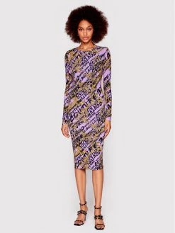 Versace Jeans Γυναίκες Καθημερινά Φορέματα Φόρεμα καθημερινό Brush 73HAO920 Μωβ Regular Fit