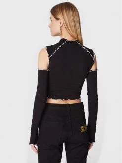 Versace Jeans Couture Γυναίκες Μπλουζάκια Μπλουζάκι 73HAHT04 Μαύρο Slim Fit -Versace Jeans Couture Εκπτώσεις unnamed file 2464