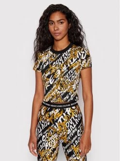 Versace Jeans Couture Γυναίκες T-shirts T-Shirt 73HAH602 Μαύρο Regular Fit