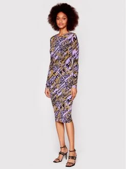 Versace Jeans Γυναίκες Καθημερινά Φορέματα Φόρεμα καθημερινό Brush 73HAO920 Μωβ Regular Fit -Versace Jeans Couture Εκπτώσεις unnamed file 247