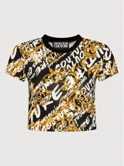 Versace Jeans Couture Γυναίκες T-shirts T-Shirt 73HAH602 Μαύρο Regular Fit -Versace Jeans Couture Εκπτώσεις unnamed file 2471