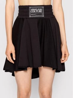 Versace Jeans Couture Γυναίκες Φούστα Mini Felpa Heavy 73HAE806 Μαύρο Regular Fit