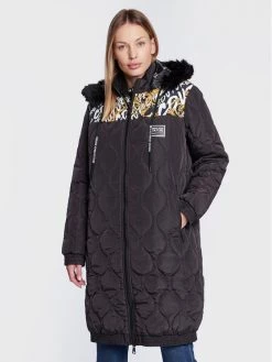 Versace Jeans Couture Γυναίκες Πουπουλένια Μπουφάν Μπουφάν πουπουλένιο Printed Logo 73HAT411 Μαύρο Relaxed Fit