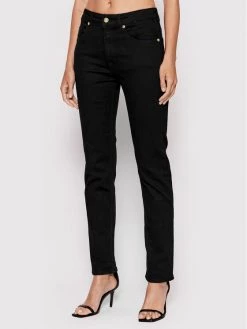 Versace Jeans Couture Γυναίκες Straight Leg Τζιν 73HAB594 Μαύρο Regular Fit