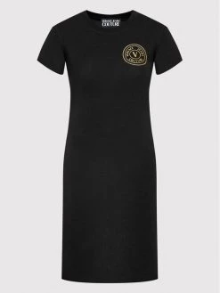 Versace Jeans Couture Γυναίκες Καθημερινά Φορέματα Φόρεμα καθημερινό Vemblem 73HAOT06 Μαύρο Slim Fit -Versace Jeans Couture Εκπτώσεις unnamed file 2542