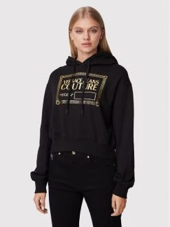 Versace Jeans Couture Γυναίκες Μπλούζες Μπλούζα 73HAIT11 Μαύρο Relaxed Fit