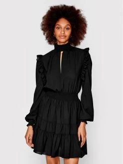 Versace Jeans Couture Γυναίκες Κοκτέιλ Φορέματα Φόρεμα κοκτέιλ Crepe De Chine 73HAO912 Μαύρο Regular Fit