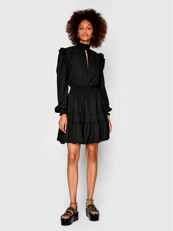 Versace Jeans Couture Γυναίκες Κοκτέιλ Φορέματα Φόρεμα κοκτέιλ Crepe De Chine 73HAO912 Μαύρο Regular Fit 4 Versace Jeans Couture Γυναίκες Κοκτέιλ Φορέματα Φόρεμα κοκτέιλ Crepe De Chine 73HAO912 Μαύρο Regular Fit - Image 2