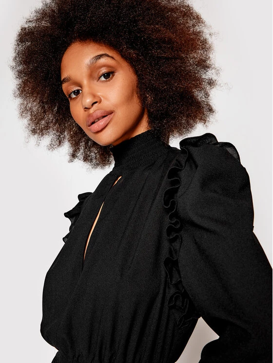 Versace Jeans Couture Γυναίκες Κοκτέιλ Φορέματα Φόρεμα κοκτέιλ Crepe De Chine 73HAO912 Μαύρο Regular Fit 6 Versace Jeans Couture Γυναίκες Κοκτέιλ Φορέματα Φόρεμα κοκτέιλ Crepe De Chine 73HAO912 Μαύρο Regular Fit - Image 4