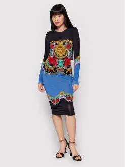 Versace Jeans Couture Γυναίκες Καθημερινά Φορέματα Φόρεμα καθημερινό Garland Sun 72HAO9A8 Έγχρωμο Slim Fit