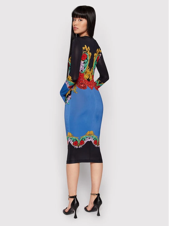 Versace Jeans Couture Γυναίκες Καθημερινά Φορέματα Φόρεμα καθημερινό Garland Sun 72HAO9A8 Έγχρωμο Slim Fit 5 Versace Jeans Couture Γυναίκες Καθημερινά Φορέματα Φόρεμα καθημερινό Garland Sun 72HAO9A8 Έγχρωμο Slim Fit - Image 3