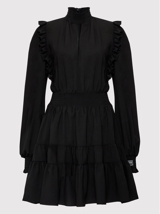 Versace Jeans Couture Γυναίκες Κοκτέιλ Φορέματα Φόρεμα κοκτέιλ Crepe De Chine 73HAO912 Μαύρο Regular Fit 7 Versace Jeans Couture Γυναίκες Κοκτέιλ Φορέματα Φόρεμα κοκτέιλ Crepe De Chine 73HAO912 Μαύρο Regular Fit - Image 5