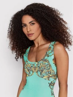 Versace Jeans Couture Γυναίκες Καθημερινά Φορέματα Φόρεμα καθημερινό Garland 72HAO946 Πράσινο Slim Fit -Versace Jeans Couture Εκπτώσεις unnamed file 2644