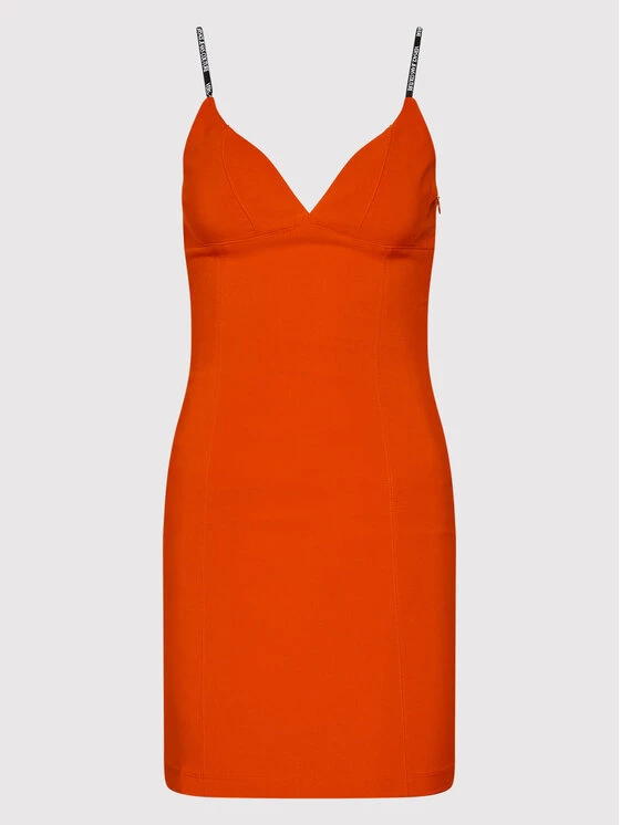 Versace Jeans Couture Γυναίκες Κοκτέιλ Φορέματα Φόρεμα κοκτέιλ 72HAO942 Κόκκινο Slim Fit 7 Versace Jeans Couture Γυναίκες Κοκτέιλ Φορέματα Φόρεμα κοκτέιλ 72HAO942 Κόκκινο Slim Fit - Image 5