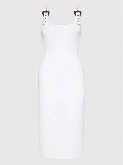 Versace Jeans Couture Γυναίκες Καθημερινά Φορέματα Φόρεμα καθημερινό Baroque 72HAO943 Λευκό Slim Fit -Versace Jeans Couture Εκπτώσεις unnamed file 2655