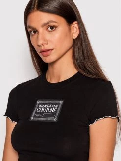 Versace Jeans Couture Γυναίκες T-shirts T-Shirt 73HAHT03 Μαύρο Slim Fit -Versace Jeans Couture Εκπτώσεις unnamed file 268