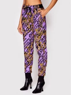 Versace Jeans Couture Γυναίκες Παντελόνια Φόρμας Παντελόνι φόρμας Brush 73HAA310 Μωβ Regular Fit