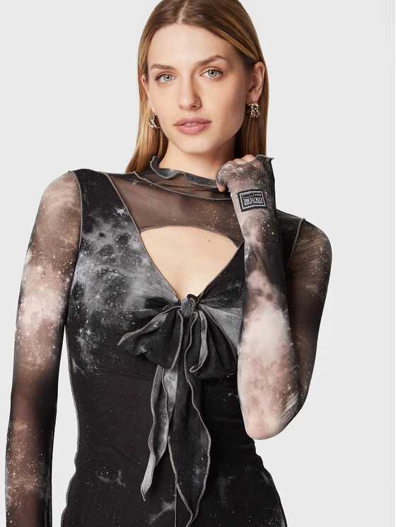 Versace Jeans Couture Γυναίκες Καθημερινά Φορέματα Φόρεμα καθημερινό Tulle 73HAO903 Μαύρο Slim Fit 6 Versace Jeans Couture Γυναίκες Καθημερινά Φορέματα Φόρεμα καθημερινό Tulle 73HAO903 Μαύρο Slim Fit - Image 4