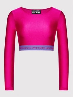 Versace Jeans Couture Γυναίκες Μπλουζάκια Μπλουζάκι 73HAH218 Ροζ Slim Fit -Versace Jeans Couture Εκπτώσεις unnamed file 334