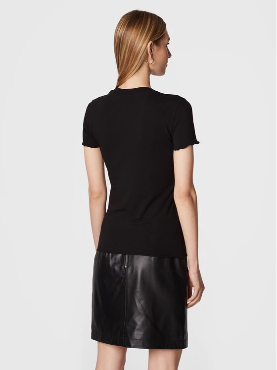 Versace Jeans Couture Γυναίκες T-shirts T-Shirt Logo Brush 73HAHT15 Μαύρο Regular Fit 5 Versace Jeans Couture Γυναίκες T-shirts T-Shirt Logo Brush 73HAHT15 Μαύρο Regular Fit - Image 3