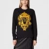 Versace Jeans Couture Γυναίκες Μπλούζες Μπλούζα Baroque Crystal 73HAIP02 Μαύρο Regular Fit -Versace Jeans Couture Εκπτώσεις unnamed file 365