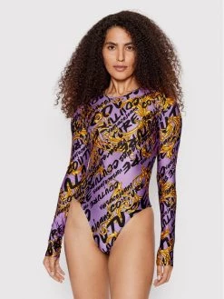 Versace Jeans Couture Γυναίκες Κορμάκια Body 73HAM223 Μωβ Slim Fit