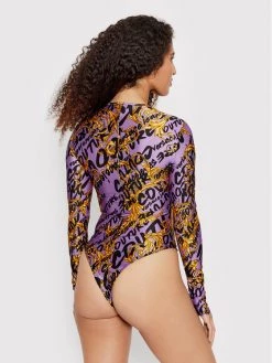 Versace Jeans Couture Γυναίκες Κορμάκια Body 73HAM223 Μωβ Slim Fit -Versace Jeans Couture Εκπτώσεις unnamed file 391