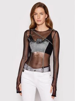 Versace Jeans Couture Γυναίκες Μπλουζάκια Μπλουζάκι 73HAH206 Μαύρο Regular Fit