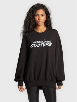 Versace Jeans Couture Γυναίκες Μπλούζες Μπλούζα 73HAIT15 Μαύρο Relaxed Fit