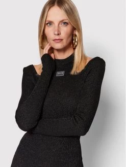 Versace Jeans Couture Γυναίκες Καθημερινά Φορέματα Φόρεμα καθημερινό 73HAO976 Μαύρο Slim Fit -Versace Jeans Couture Εκπτώσεις unnamed file 433