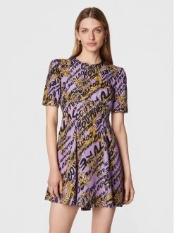 Versace Jeans Couture Γυναίκες Καθημερινά Φορέματα Φόρεμα καθημερινό 73HAO902 Μωβ Regular Fit