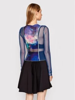 Versace Jeans Couture Γυναίκες Μπλουζάκια Μπλουζάκι 73HAH206 Μπλε Regular Fit -Versace Jeans Couture Εκπτώσεις unnamed file 442