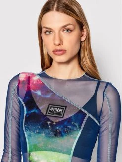 Versace Jeans Couture Γυναίκες Μπλουζάκια Μπλουζάκι 73HAH206 Μπλε Regular Fit -Versace Jeans Couture Εκπτώσεις unnamed file 443