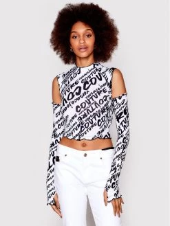 Versace Jeans Couture Γυναίκες Μπλουζάκια Μπλουζάκι Brush 73HAH605 Λευκό Regular Fit