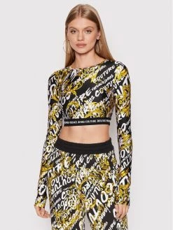 Versace Jeans Couture Γυναίκες Μπλουζάκια Μπλουζάκι 73HAH218 Μαύρο Slim Fit