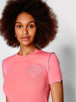 Versace Jeans Couture Γυναίκες Καθημερινά Φορέματα Φόρεμα καθημερινό Vemblem 73HAOT06 Ροζ Slim Fit -Versace Jeans Couture Εκπτώσεις unnamed file 472