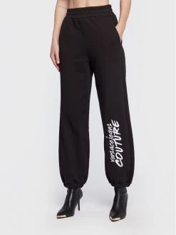 Versace Jeans Couture Γυναίκες Παντελόνια Φόρμας Παντελόνι φόρμας Logo 73HAAT15 Μαύρο Relaxed Fit
